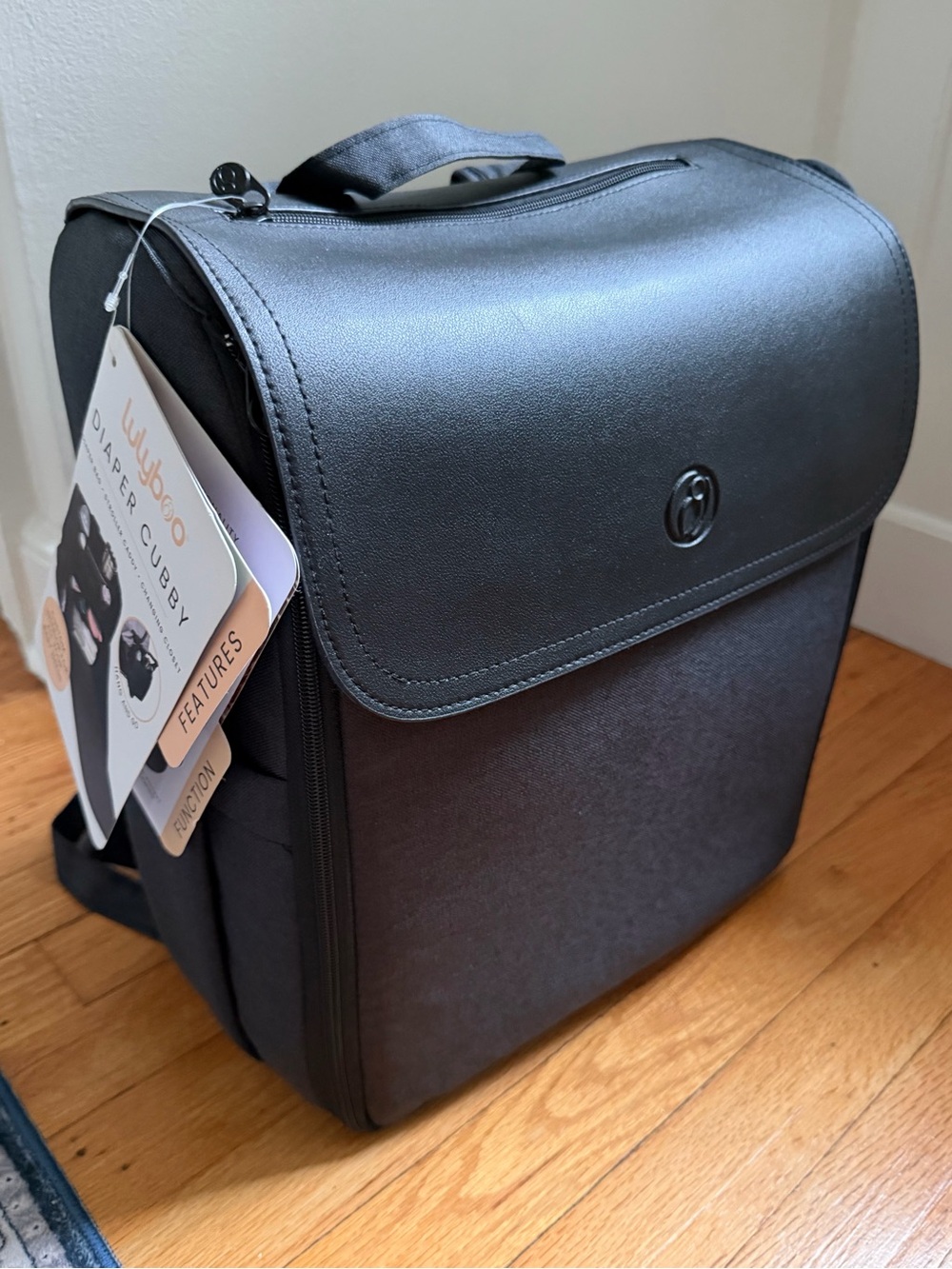 Lulyboo Diaper Cubby Backpack Black
